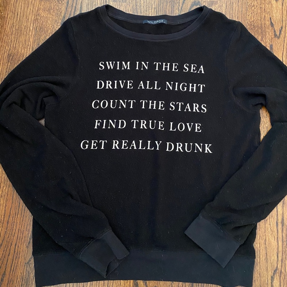 Wildfox Pullover “swim in the sea” - L